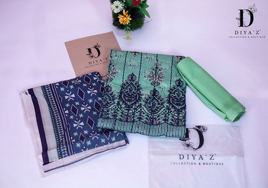 DIYA'Z Embroidery & Lawn - 3-Piece Suit