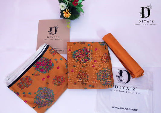 DIYA'Z Embroidery & Lawn - 3-Piece Suit